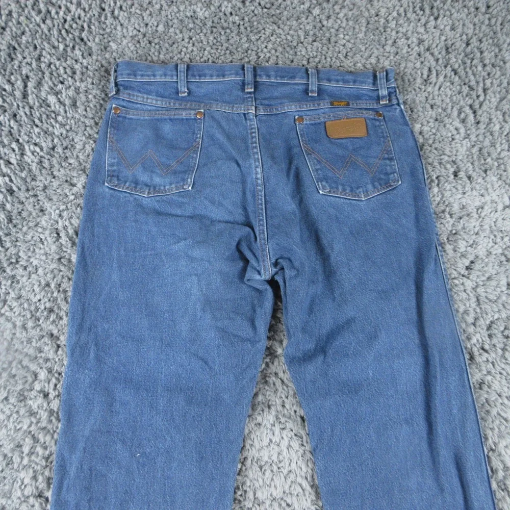 Wrangler Jeans Mens 36x34 Blue Cowboy Cut 13MWZPW Straight Leg 35x31*